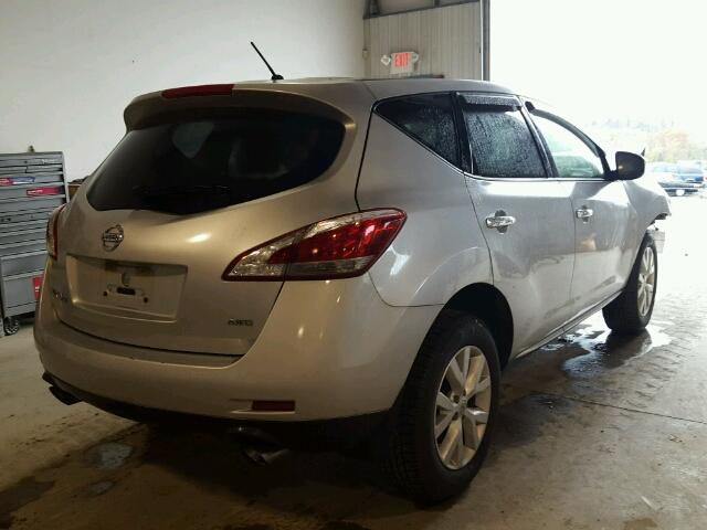 JN8AZ1MW4EW514909 - 2014 NISSAN MURANO S SILVER photo 4