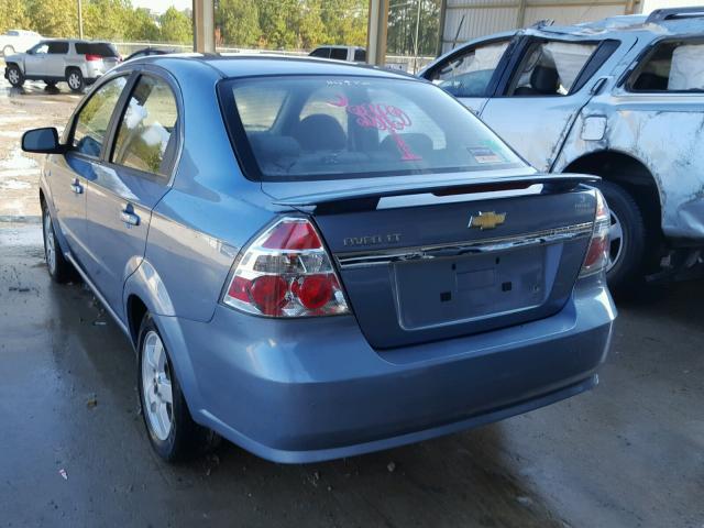 KL1TG56677B110048 - 2007 CHEVROLET AVEO LT BLUE photo 3