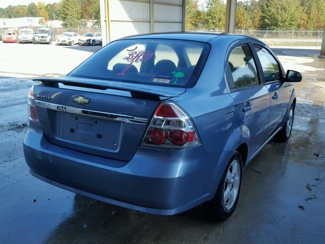 KL1TG56677B110048 - 2007 CHEVROLET AVEO LT BLUE photo 4