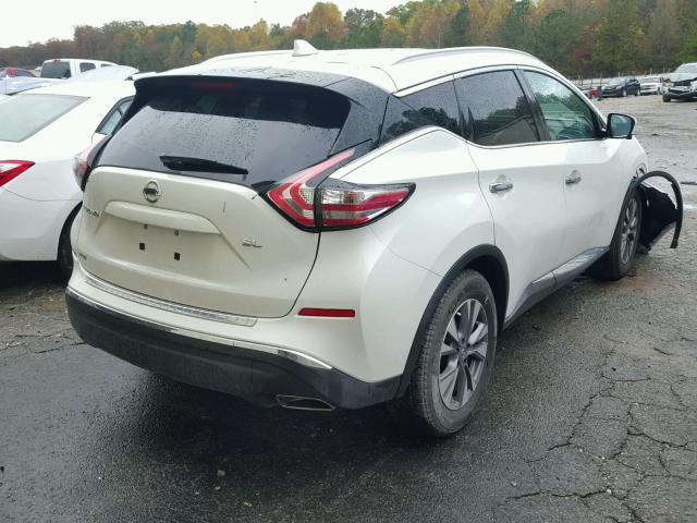 5N1AZ2MG3HN126537 - 2017 NISSAN MURANO S WHITE photo 4