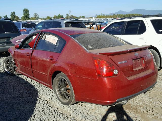 1N4BA41E17C815958 - 2007 NISSAN MAXIMA SE RED photo 3