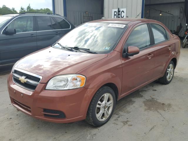 KL1TD5DE8BB258589 - 2011 CHEVROLET AVEO LS ORANGE photo 2