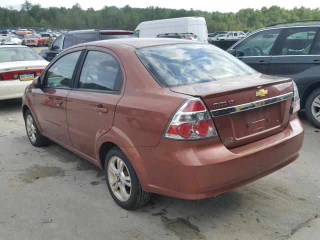 KL1TD5DE8BB258589 - 2011 CHEVROLET AVEO LS ORANGE photo 3