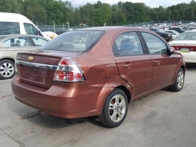 KL1TD5DE8BB258589 - 2011 CHEVROLET AVEO LS ORANGE photo 4