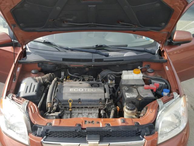 KL1TD5DE8BB258589 - 2011 CHEVROLET AVEO LS ORANGE photo 7