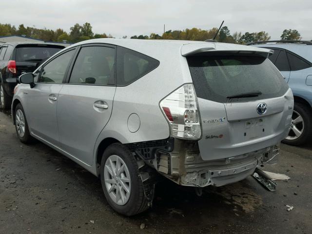 JTDZN3EU2D3263780 - 2013 TOYOTA PRIUS V SILVER photo 3