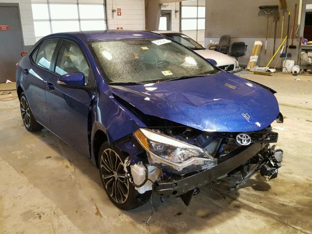 2T1BURHE3EC093661 - 2014 TOYOTA COROLLA L BLUE photo 1