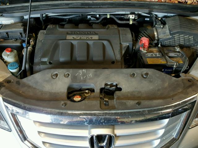 5FNRL3H69AB072942 - 2010 HONDA ODYSSEY GRAY photo 7