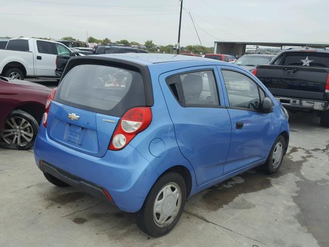 KL8CJ6ADXEC425044 - 2014 CHEVROLET SPARK BLUE photo 4