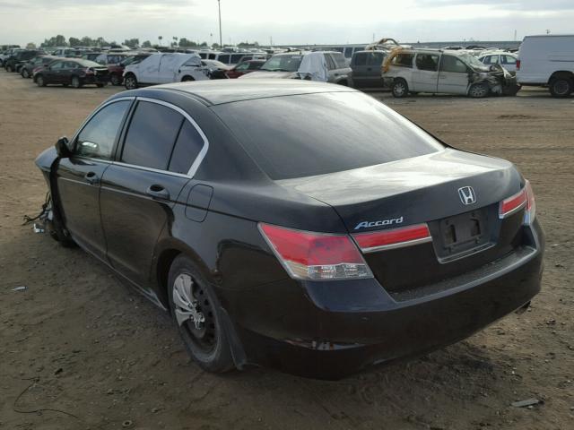 1HGCP2F35BA065303 - 2011 HONDA ACCORD LX BLACK photo 3