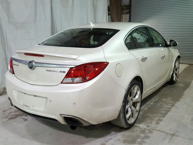 2G4GV5GV8C9135621 - 2012 BUICK REGAL GS WHITE photo 4