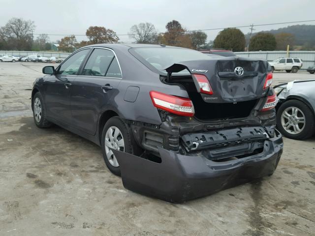 4T4BF3EK1BR215354 - 2011 TOYOTA CAMRY BASE GRAY photo 3