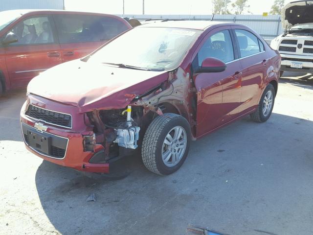 1G1JC5SH4E4113812 - 2014 CHEVROLET SONIC LT RED photo 2