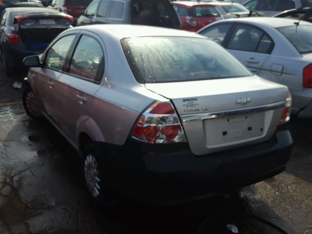 KL1TD56617B160680 - 2007 CHEVROLET AVEO BASE Gümüş foto 3