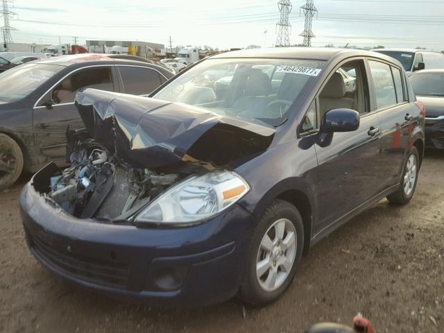 3N1BC13E98L423514 - 2008 NISSAN VERSA S BLUE photo 2