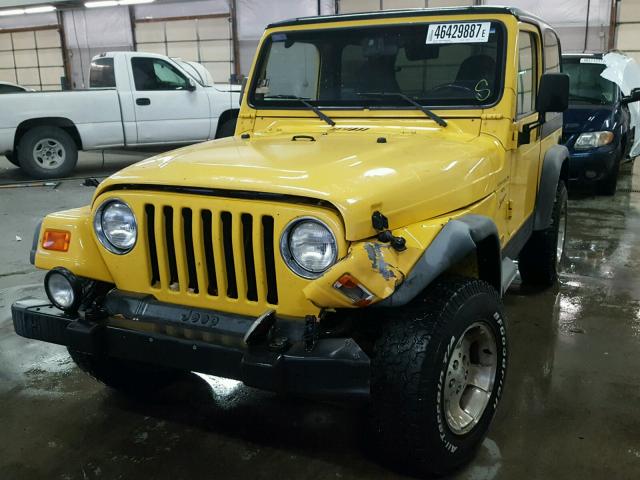 1J4FA49S41P373189 - 2001 JEEP WRANGLER / YELLOW photo 2