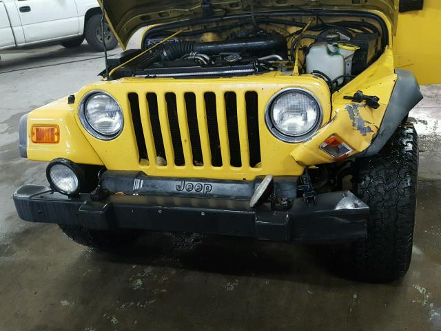 1J4FA49S41P373189 - 2001 JEEP WRANGLER / YELLOW photo 7