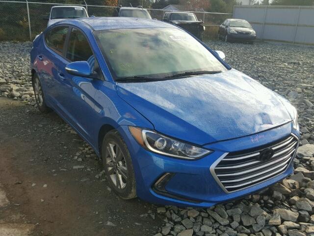 KMHD84LF0HU252199 - 2017 HYUNDAI ELANTRA SE BLUE photo 1