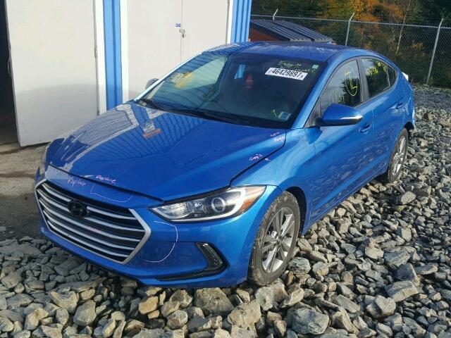 KMHD84LF0HU252199 - 2017 HYUNDAI ELANTRA SE BLUE photo 2