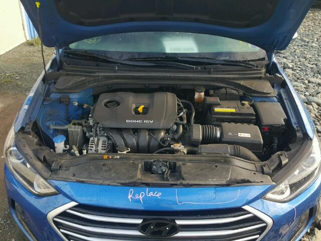 KMHD84LF0HU252199 - 2017 HYUNDAI ELANTRA SE BLUE photo 7