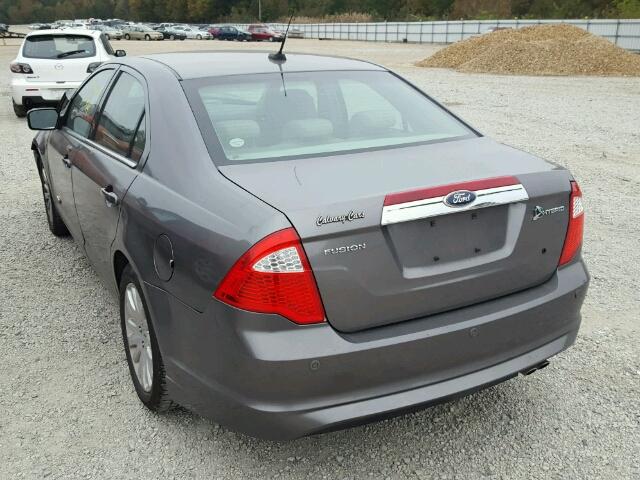 3FADP0L32AR384955 - 2010 FORD FUSION HYB GRAY photo 3