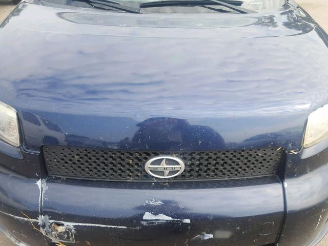 JTLKE50E081038664 - 2008 TOYOTA SCION XB ლურჯი ფოტო 7