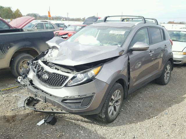 KNDPB3AC2E7634315 - 2014 KIA SPORTAGE B GRAY photo 2