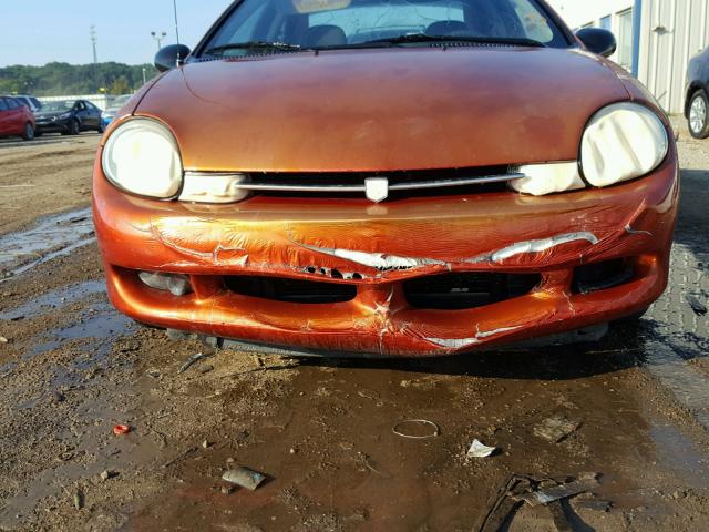 1B3ES46C3YD781370 - 2000 DODGE NEON BASE ORANGE photo 9