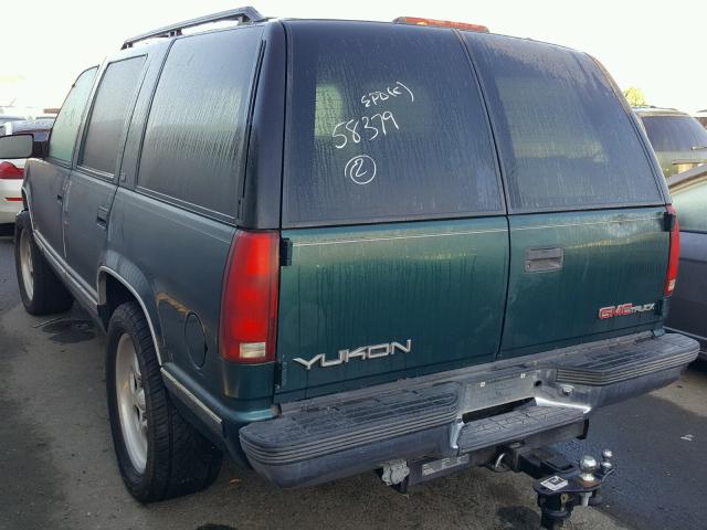 1GKEK13R9VJ730835 - 1997 GMC YUKON GREEN photo 3