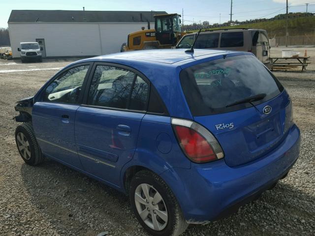 KNADH5A3XA6651213 - 2010 KIA RIO LX BLUE photo 3