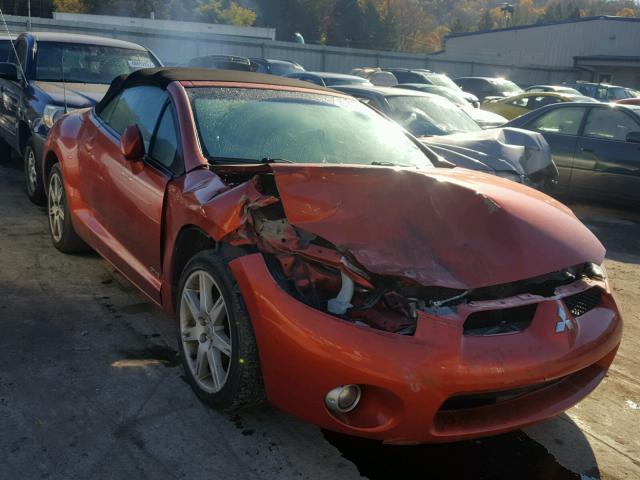 4A3AL35T27E003752 - 2007 MITSUBISHI ECLIPSE SP ORANGE photo 1