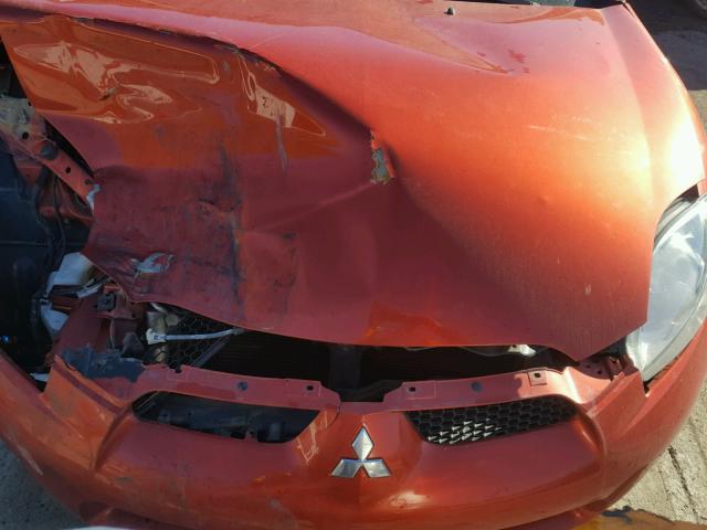 4A3AL35T27E003752 - 2007 MITSUBISHI ECLIPSE SP ORANGE photo 7