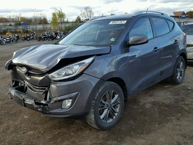 KM8JUCAG1EU905056 - 2014 HYUNDAI TUCSON GLS GRAY photo 2