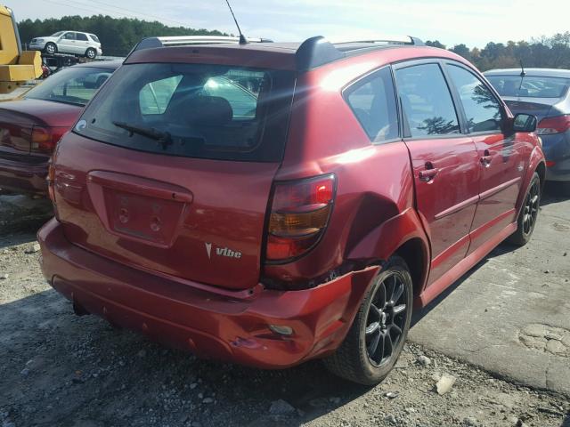 5Y2SL65896Z409815 - 2006 PONTIAC VIBE RED photo 4