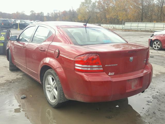 1B3LC56RX8N625402 - 2008 DODGE AVENGER SX BURGUNDY photo 3