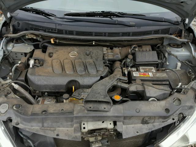 3N1BC1CP9AL404131 - 2010 NISSAN VERSA GRAY photo 7