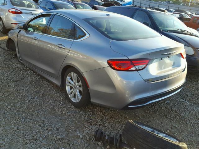 1C3CCCAB1FN680352 - 2015 CHRYSLER 200 LIMITE GRAY photo 3