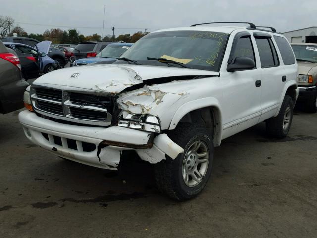 1D4HS48N93F630155 - 2003 DODGE DURANGO SL WHITE photo 2