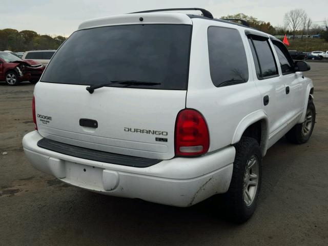 1D4HS48N93F630155 - 2003 DODGE DURANGO SL WHITE photo 4