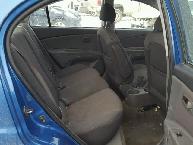 KNADE123976221326 - 2007 KIA RIO BASE BLUE photo 6