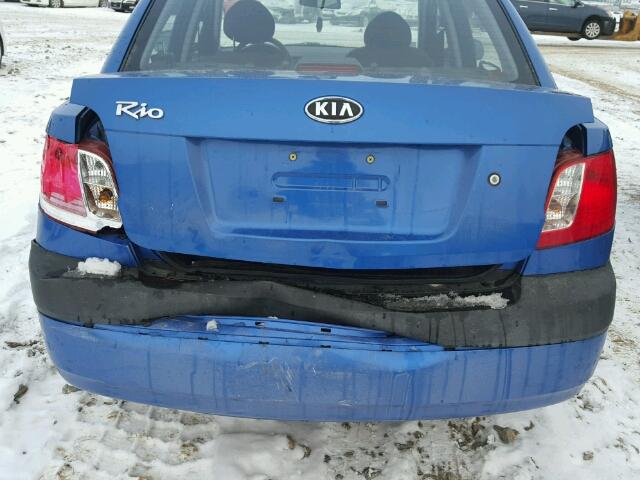 KNADE123976221326 - 2007 KIA RIO BASE BLUE photo 9