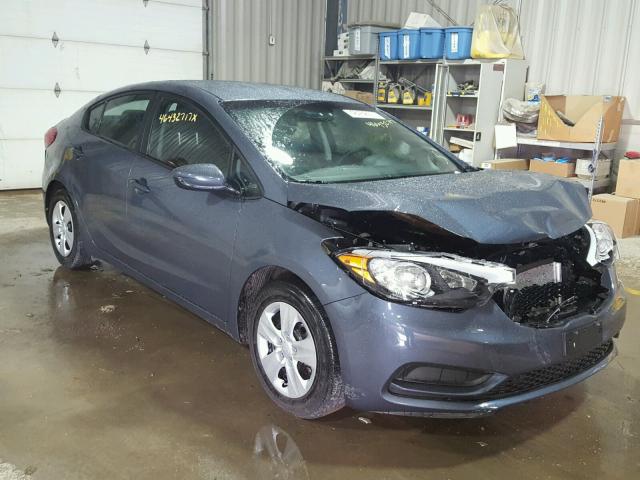 KNAFK4A69G5567087 - 2016 KIA FORTE LX GRAY photo 1