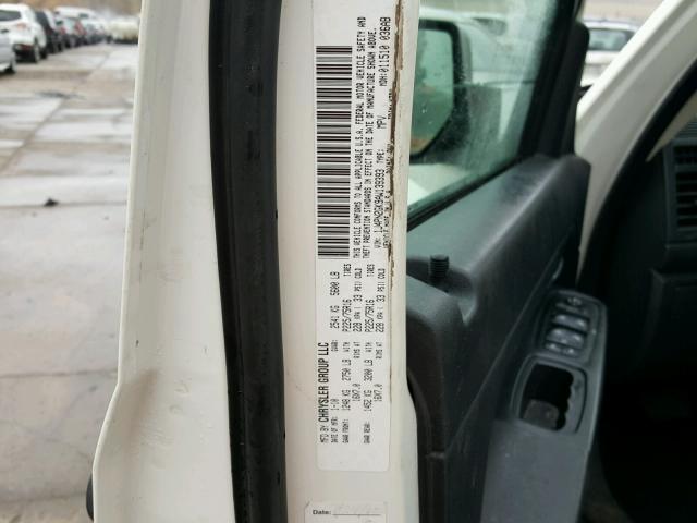 1J4PN2GK9AW139393 - 2010 JEEP LIBERTY SP WHITE photo 10