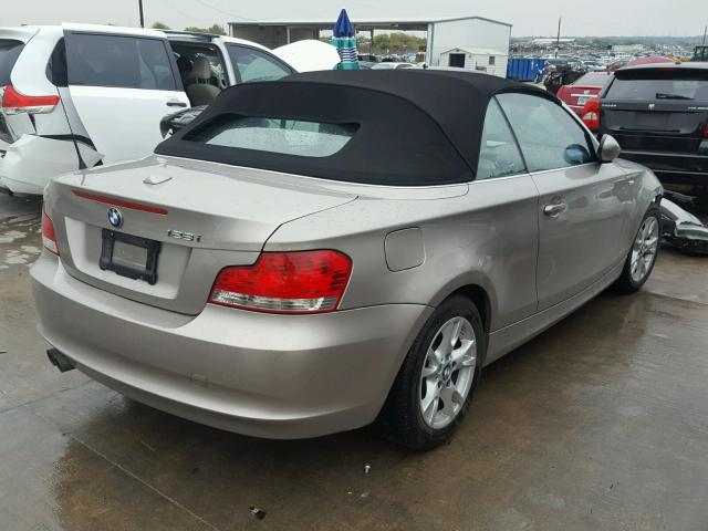 WBAUN13539VH80740 - 2009 BMW 128 I BEIGE photo 4