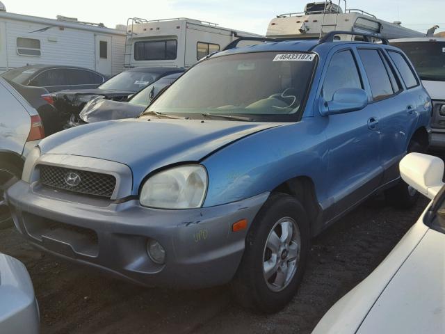 KM8SC13D33U527642 - 2003 HYUNDAI SANTA FE G BLUE photo 2