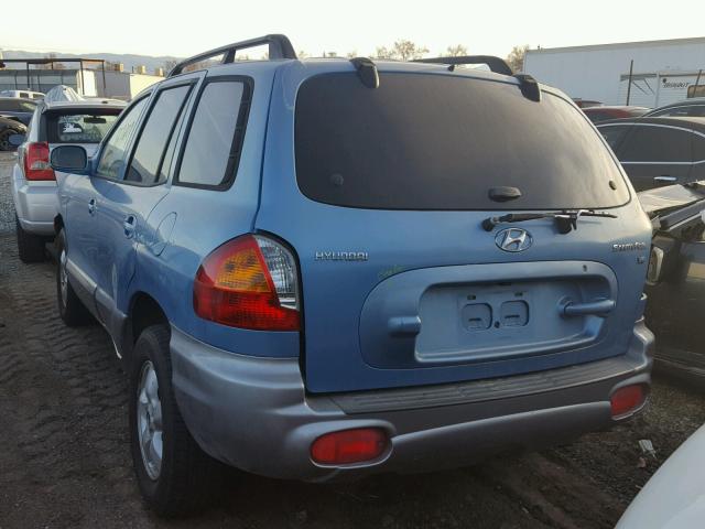 KM8SC13D33U527642 - 2003 HYUNDAI SANTA FE G BLUE photo 3