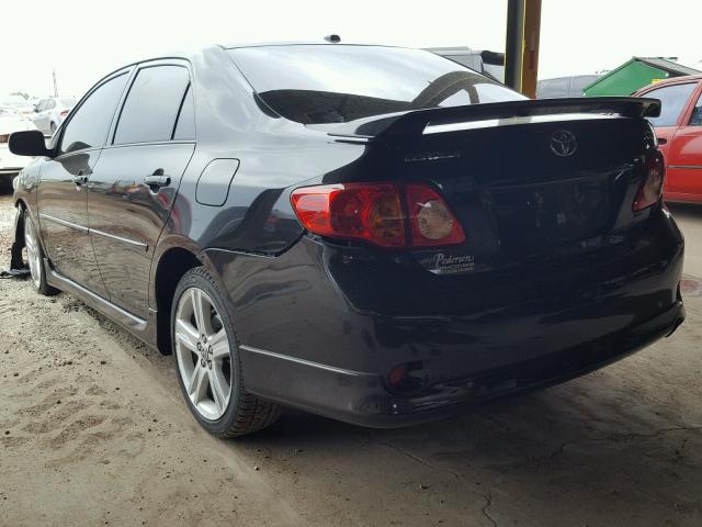 1NXBE40E09Z077627 - 2009 TOYOTA COROLLA XR 黑色 照片 3