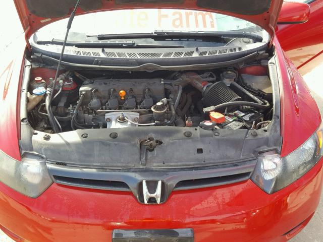 2HGFG12877H583110 - 2007 HONDA CIVIC EX RED photo 7