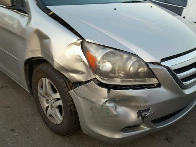5FNRL387X7B089783 - 2007 HONDA ODYSSEY EX SILVER photo 9