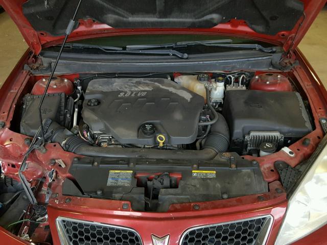 1G2ZJ57K394250464 - 2009 PONTIAC G6 BURGUNDY photo 7